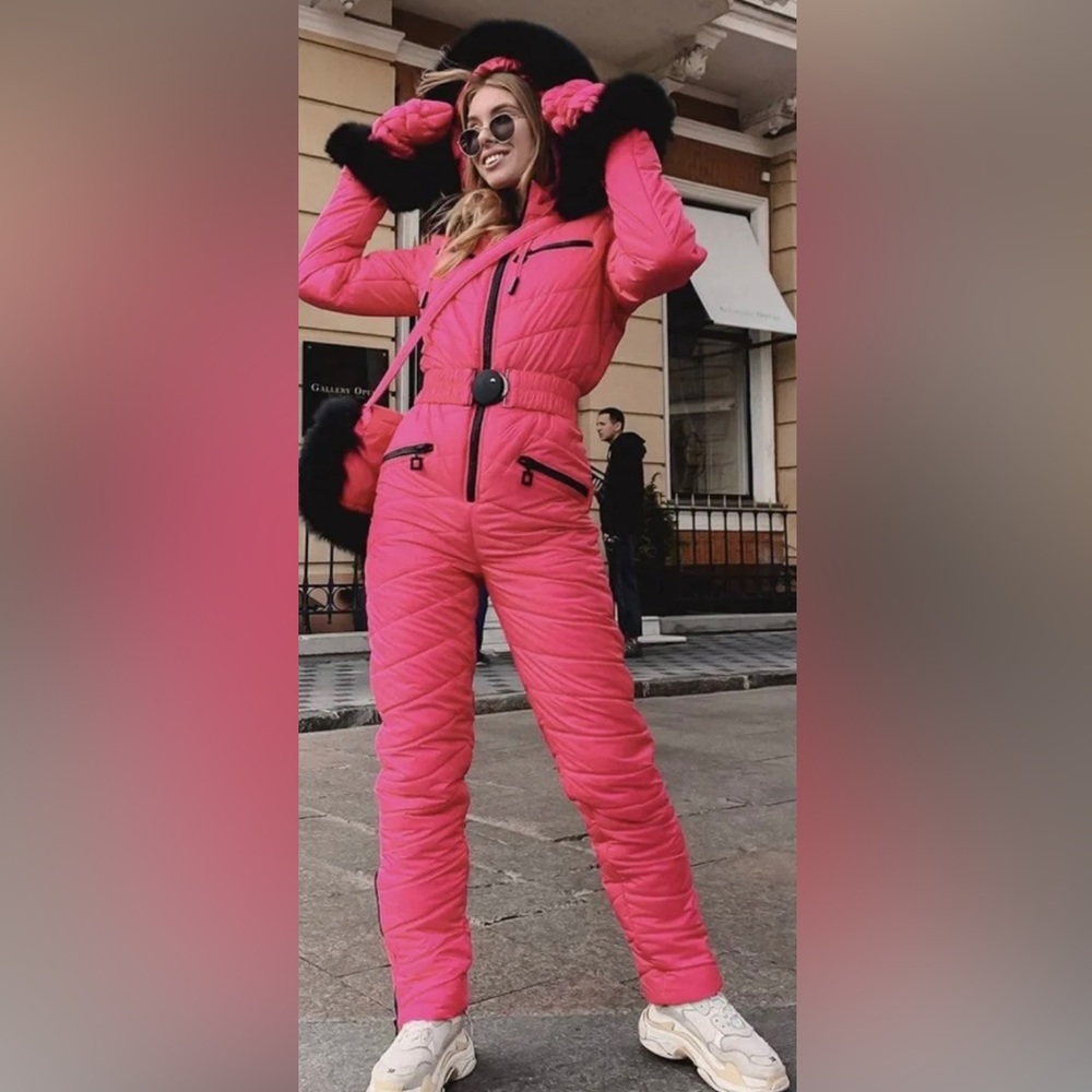 Domenica Pink Ski Snowsuits